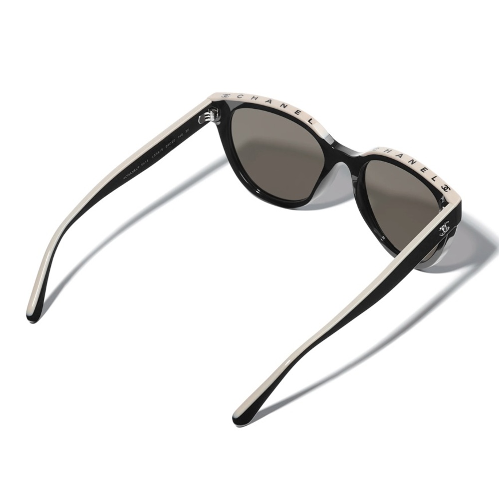 Chanel Butterfly Sunglasses Black & Beige